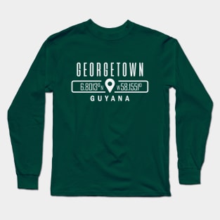 Georgetown, Guyana GPS Location Long Sleeve T-Shirt